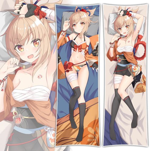 Yoimiya Energetic Body Pillow